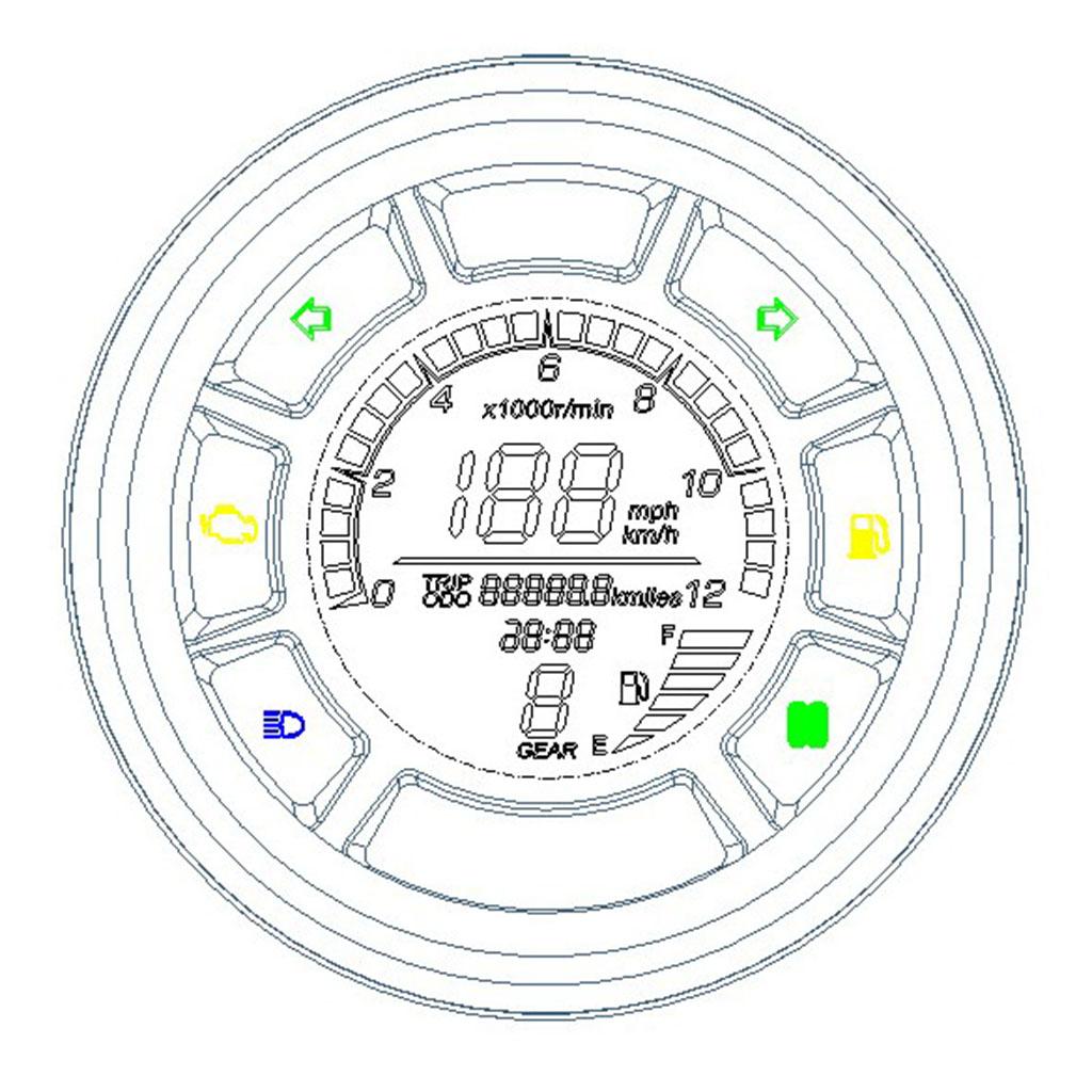 Waterproof Motorcycle Digital  - Gear Indicator Display review and price