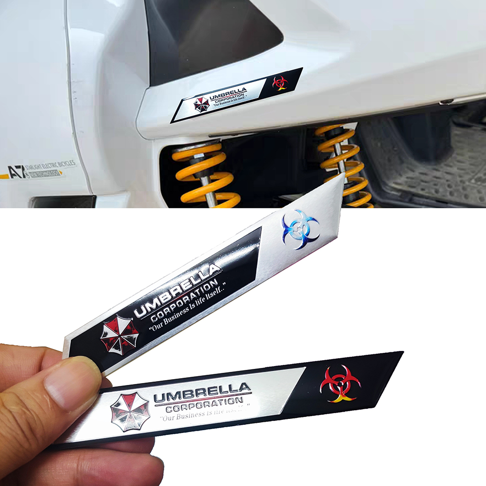 Umbrella 3D Metal Car Stickers - Motorcycle Gear Icon review and price