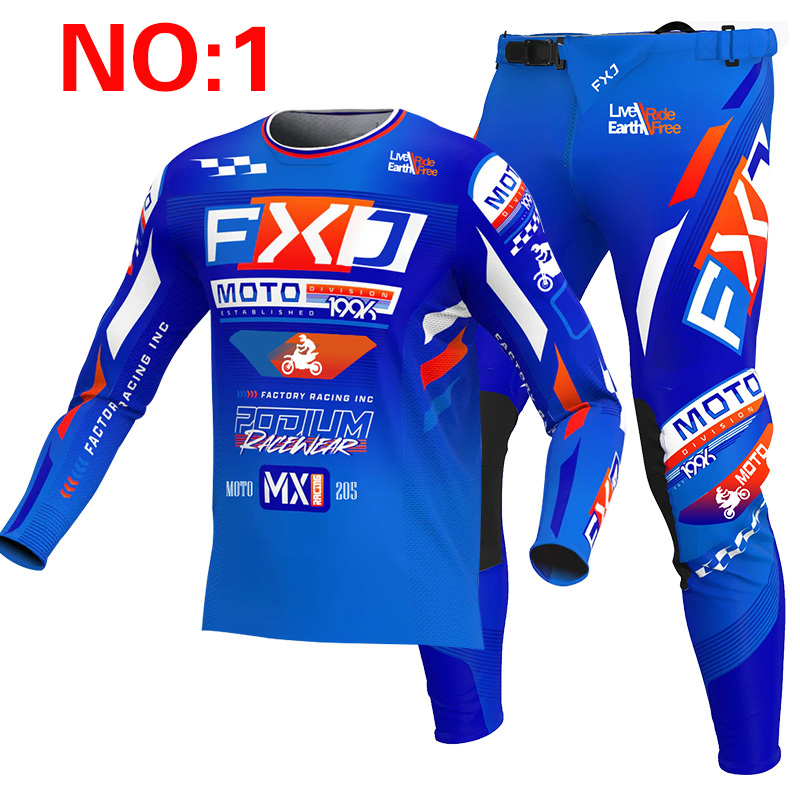 2025 FXJ motocross jersey and  - Motorcycle Gear Blue review and price