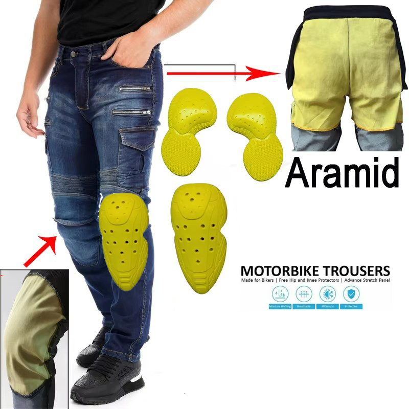 Aramid Motorcycle Pants Men Zi - Motorcycle Gear Blue review and price